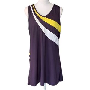 Tail Navy Stripe Accents Tennis Dress Sz M